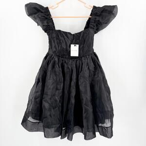 AMABLE BY MABLE Dress SZ Small NWT Black Babydoll Puff Cocktail Holiday Evening